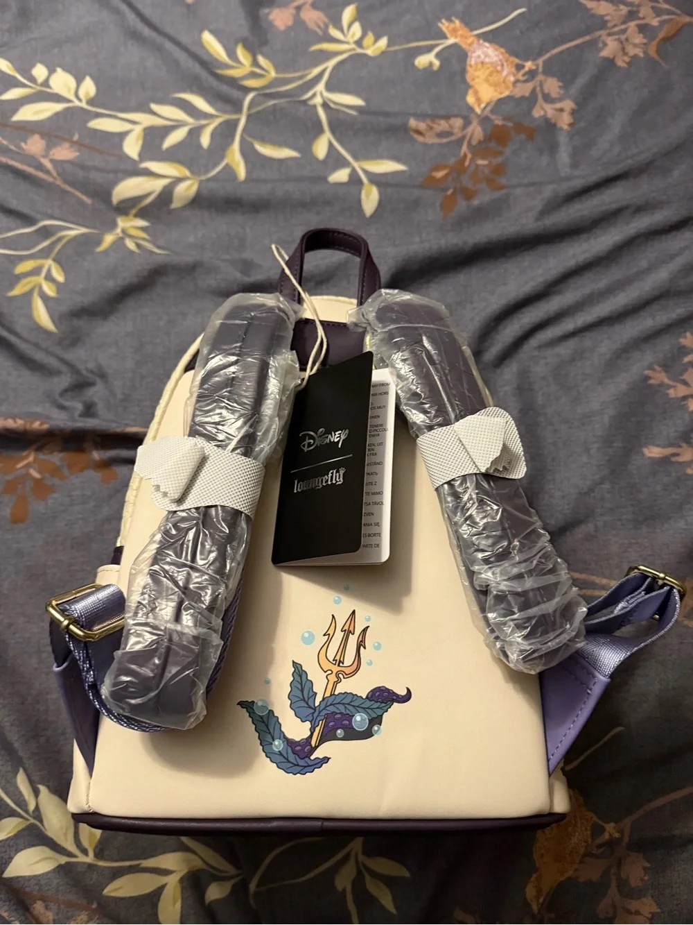 Loungefly White Ursula Mini Backpack with Purple Accents